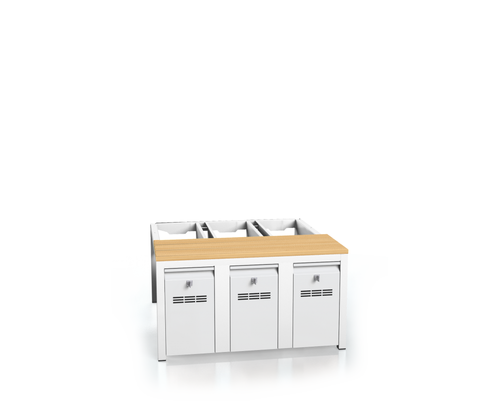 Benches with beech sticks - with drawers for footwear 375 x 750 x 800